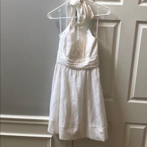 White WHBM Halter Dress